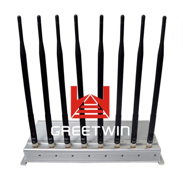 8 Antennas Cell Phone Signal Blocker Jammer Desktop Type With Aluminium Box