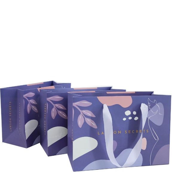 Small Business Packaging Color Paper Shopping Bag Retail Boutique Shopping Gift Paper Bags