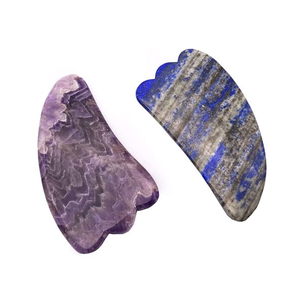 Natural Anti Aging Facial Massager Handheld for Portable Female Portable Massage Scraping Amethyst Lapis