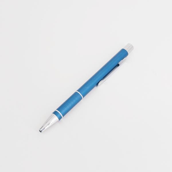 Aluminum Barrel Press Metal Ball Pen 1.0mm Matt Aluminum Ballpoint Pen Non-slip Grip