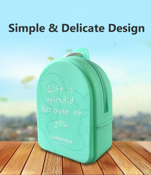 Cute And Fashionable Mini Silicone Zero Wallet Backpack Style Storage Bag Soft Silicone Bag