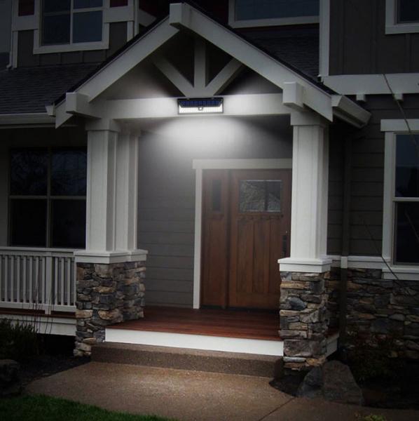 270 Degree Solar Powered Yard Lights Wide Angle Motion Sensor Warm White
