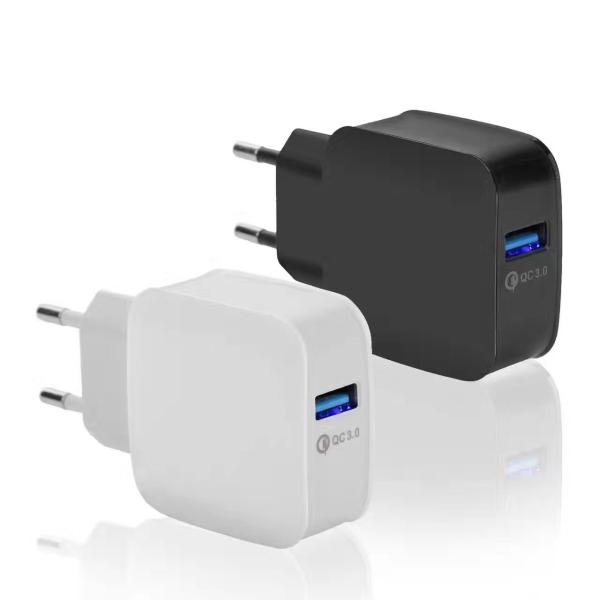 QC3.0 fast charge single USB port travel charger fast mobile phone charger wall charger home charger travel charger