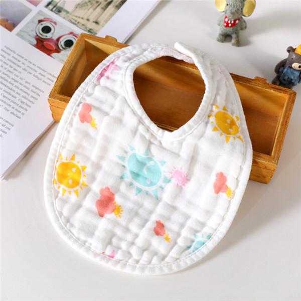 Double Layers Classical Muslin Baby Bibs Absorbent Washable MBT 005