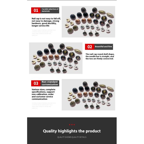 Furniture Nail Decorative Stool Antique Nail Strips Furniture Fittings Sofa Upholstery Tacks Hardware Accessories