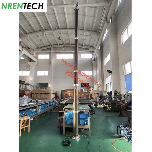 4.5m pneumatic telescopic mast for mobile CCTV vehicle-inside CCTV wires