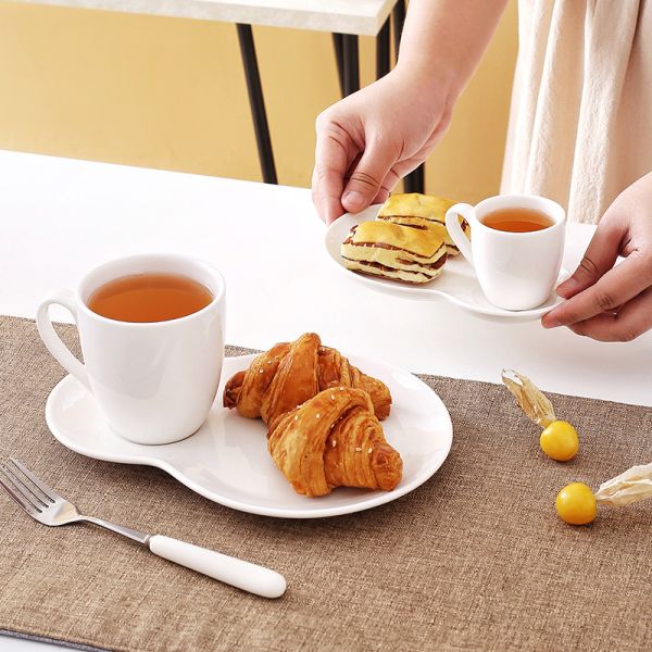 Minimalist Porcelain Porcelain Tea Cups And Saucers Dishwasher Safe