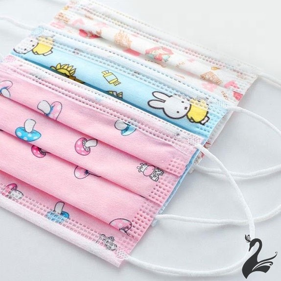 FDA Disposable Children Mask , Cartoon 3 Ply Kids Fashion Mask