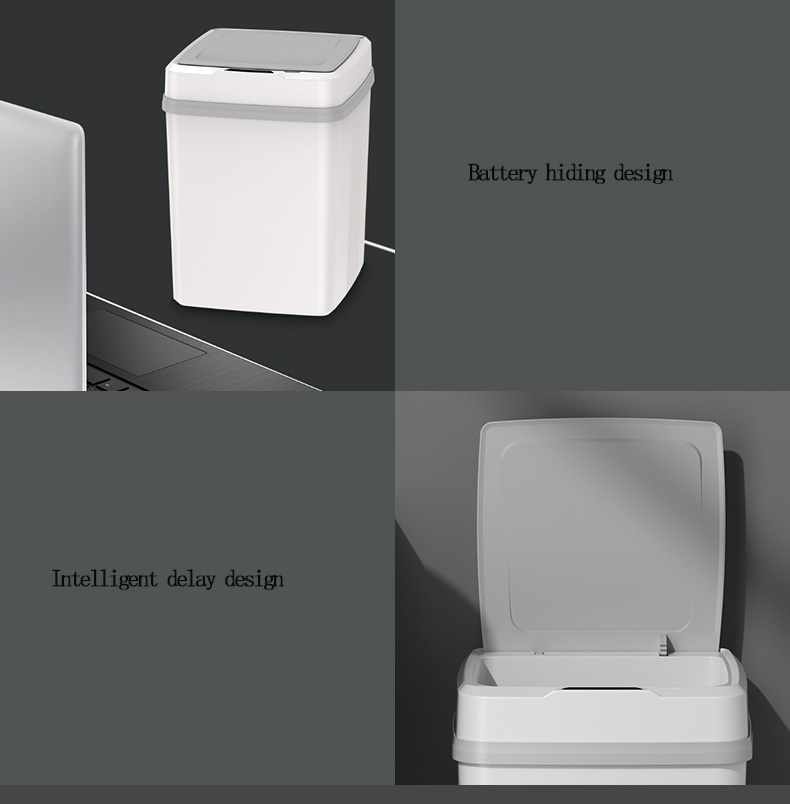 Household Induction Kitchen Toilet Toilet Fully Automatic Plastic Bucket with Lid Wholesale Smart Trash Can