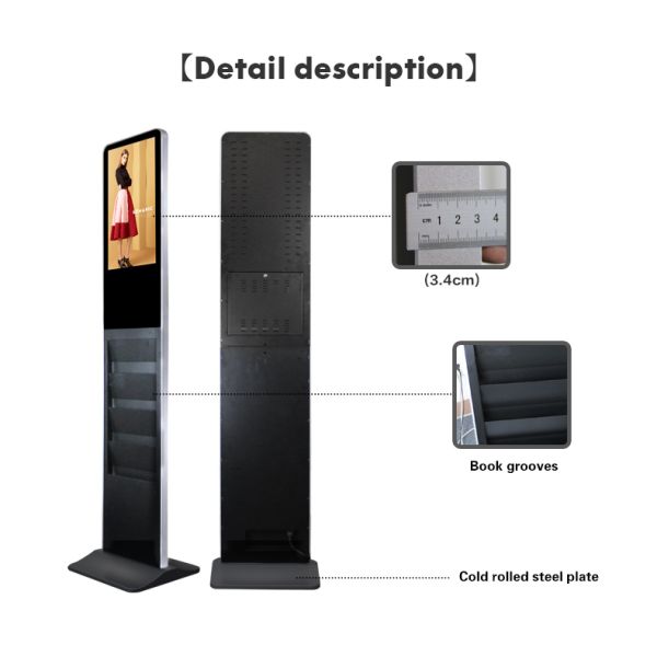 22 киоск экрана касания дюйма 1080P LCD с книжной полка