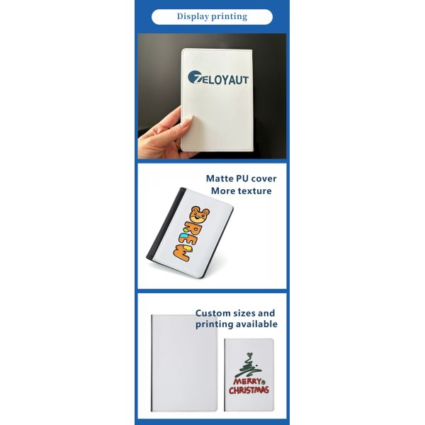 Promotion Sublimation Notebook A5/A6 Glossy/Matte PU Leather Custom Logo Personalized Notebooks for Student Gifts