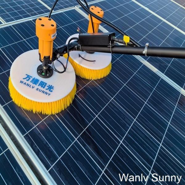 Customized Request Solar Panel Cleaning Brush with Double-Disc Heads Rotary Brush