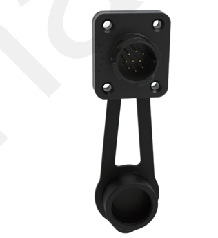 M19 Connector 9pin Black 5A Solder Overmolded Aluminum Alloy Shell Nylon IP67