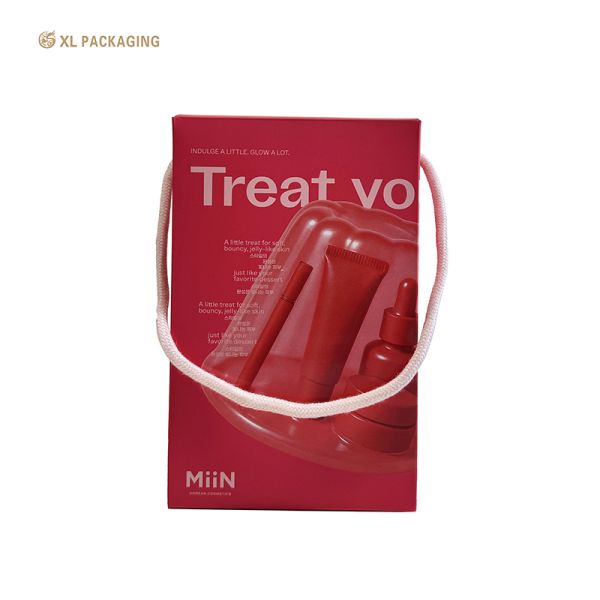 Custom Printed Foldable Cardboard Shopping Bag with Handle for Cosmetics & Makeup