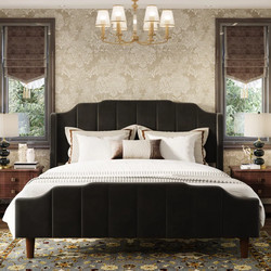 OEM Manufacture Home Hotel Modern Double Bed Frame With Headboard Super King Single Low Tall Stainless Steel Bed Frame