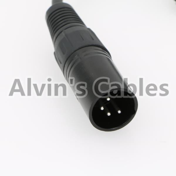 Fêmea VERMELHA de 4 Pin do cabo distribuidor de corrente XLR do monitor de Logie da televisão por cabo do poder de Arri da câmera mini ao homem do Pin de XLR 4