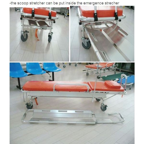 Emergency Ambulance Stretcher Trolley Adjustable Folding Automatic Loading Cart ALS-S009