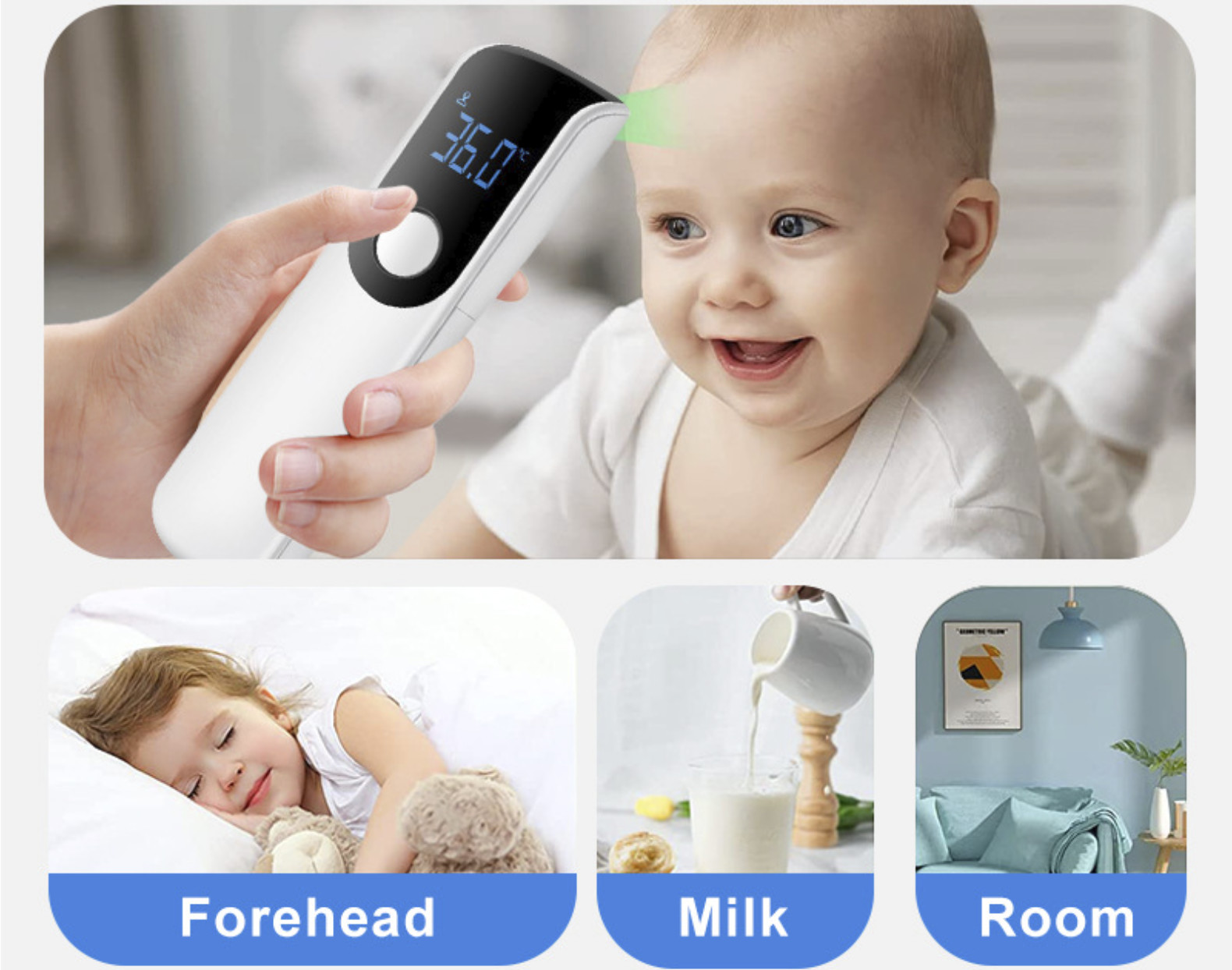 Micro Non Contact Medical Infrared Forehead Thermometer Fast And Accurate Temperature Measurement