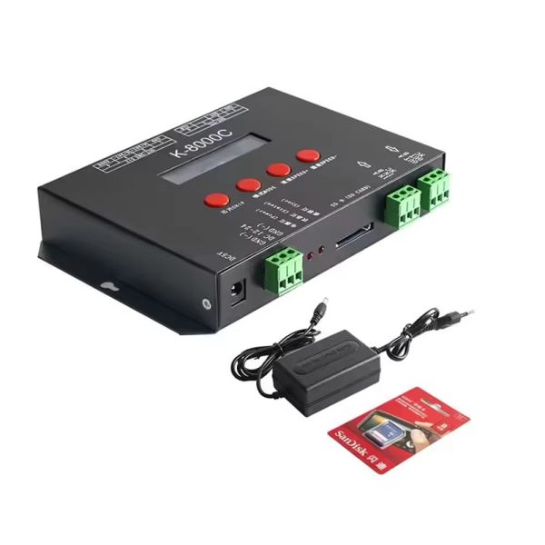 K-8000C Programmable Magic Color Controller Full Color Control Via DMX/SPI With Built-In Coding Function For Light Control