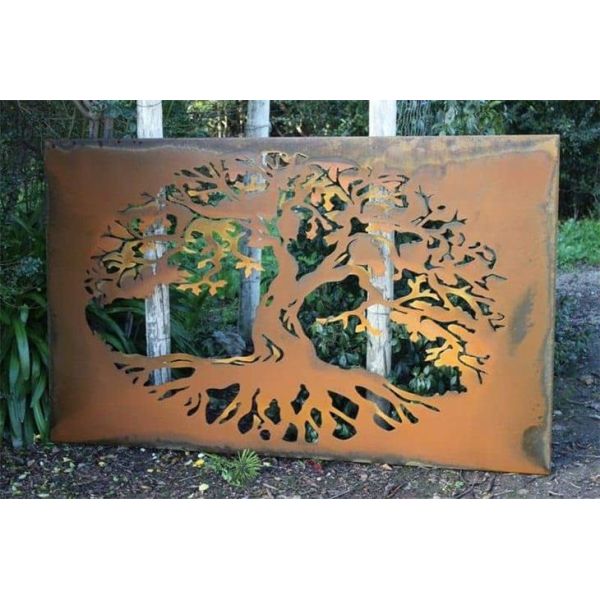 Large Wind Corten Metal Privacy Screen 1720mm*1120mm Metal Garden Art Panels
