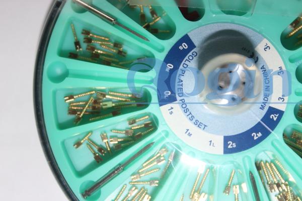 Parafuso chapeado dourado cosmético do implante dental de 120 PCS PARA a restauração dos dentes
