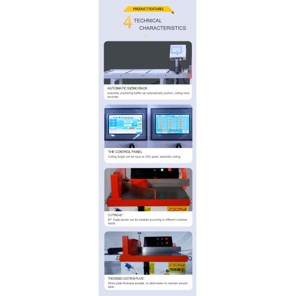 China Factory's High Precision 455AL Semi-Automatic CNC Aluminum Cutting Machine Manual Automation Engine As Core Component
