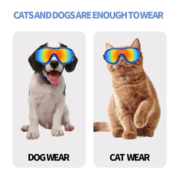 Lentilles de soleil pour chiens Lentilles pour animaux de compagnie Vêtements pour les yeux pour la plage de neige Motocyclette Dog Goggles Race