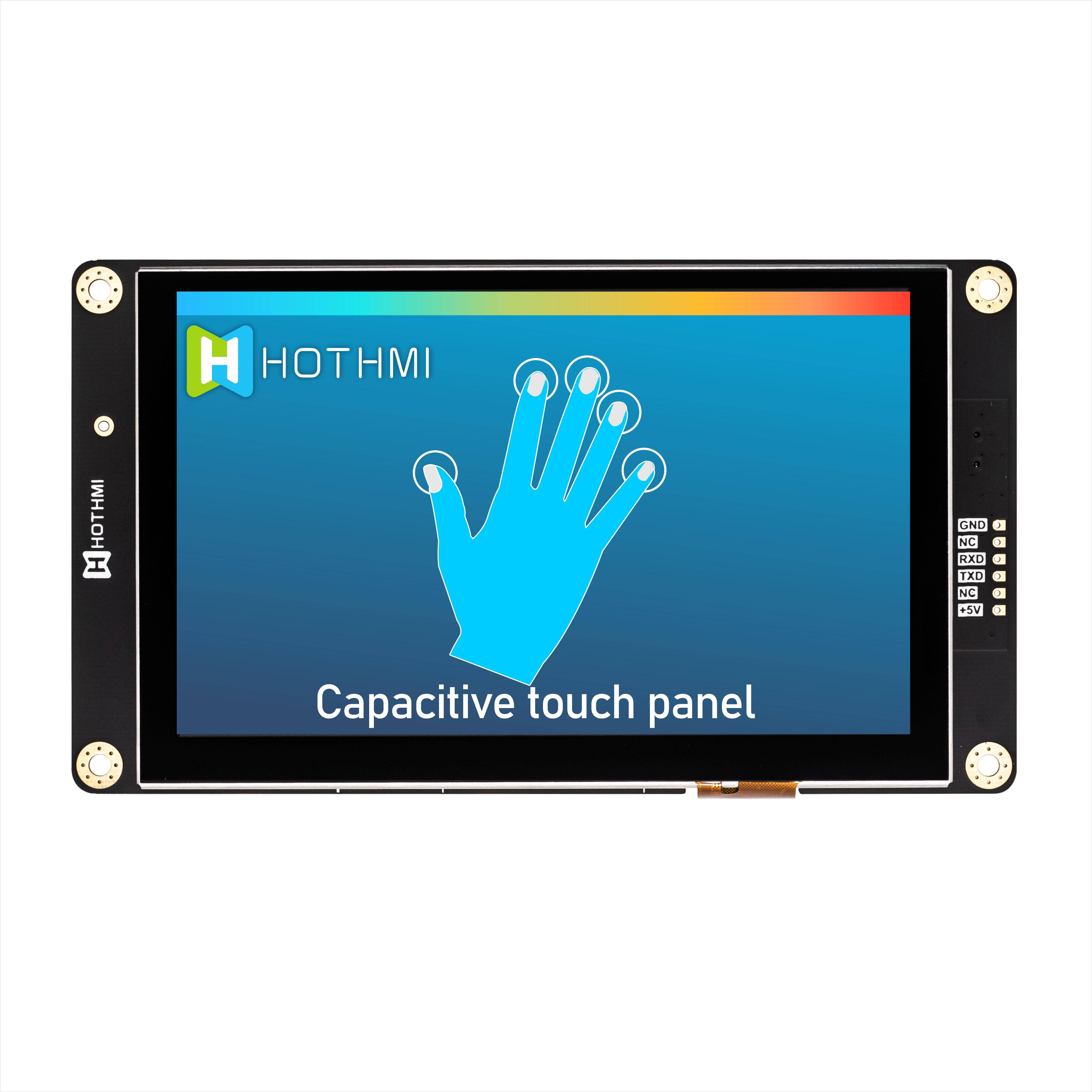 5 индикаторная панель модуля экрана 800x480 UART TFT LCD дюйма умная серийная с емкостным касанием