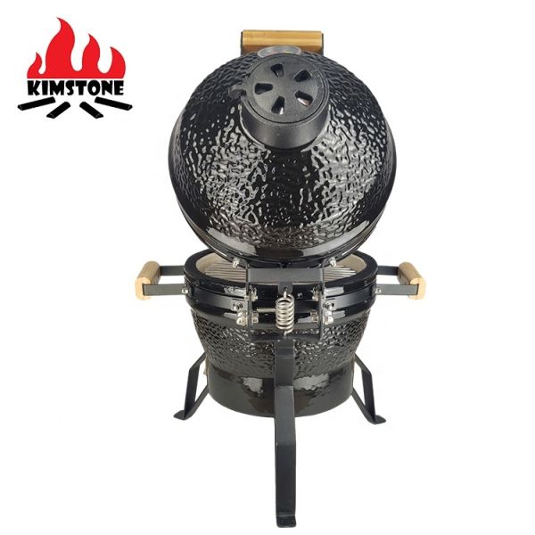 KIMSTONE Ceramic Kamado Firebox Keramikgrill Fire Box China Charcoal Parrilla Mini Black BBQ Egg 13 Inch Komodo Kamado Grill
