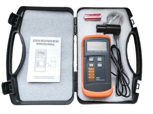 SM208 Screen Brightness Meter 0.01-39990CD/M2 Range With Silicon Photocell Detector