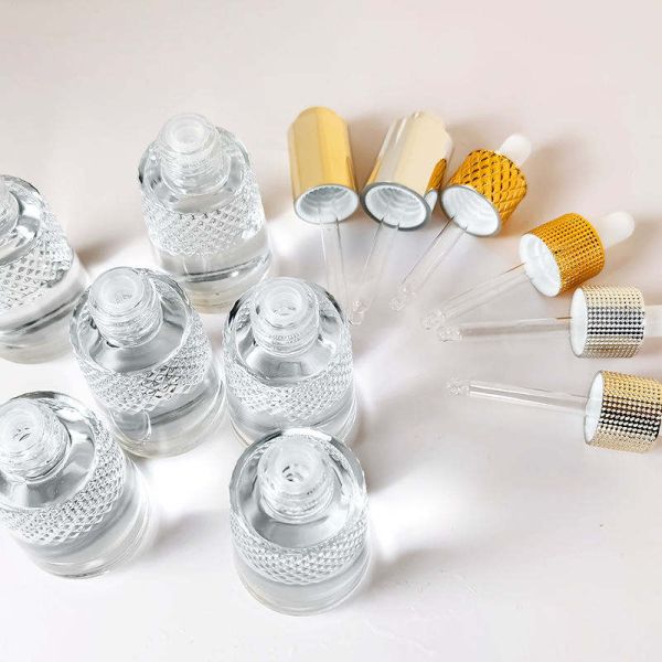 Современное золото роскошное 15ml душит акриловую бутылку эфирного масла с маслом капельницы