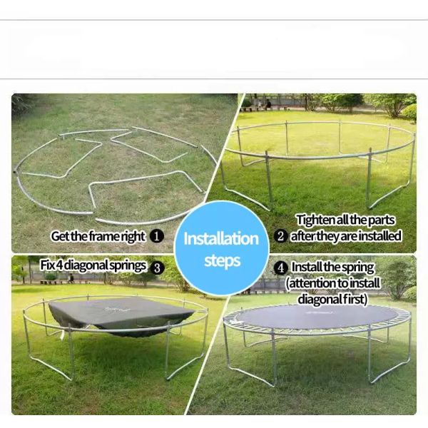 ДОСТИГАЕМОСТЬ батут фитнеса 6 до 16FT круглый с ручкой