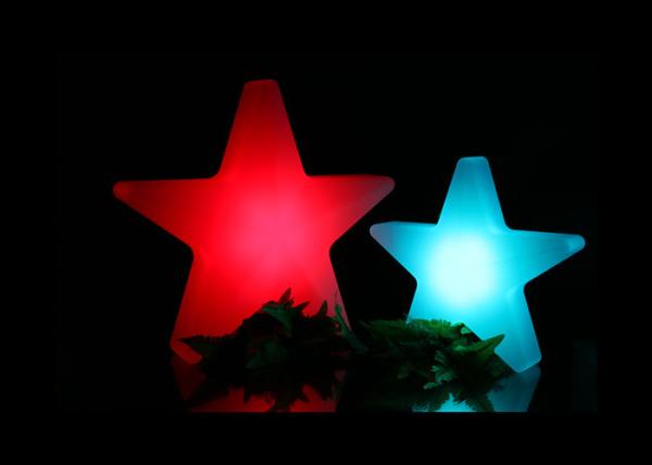 Bar LED Illuminated Furniture Star Shaped PE Material RGB Color Changing