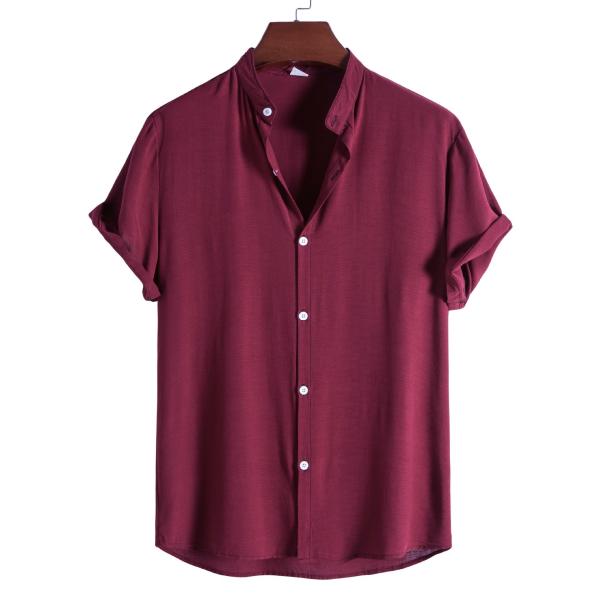 Camiseta de manga curta Casual Homem T-Shirt V-Neck Oversized Linho Shaper Refrigerante 100% algodão