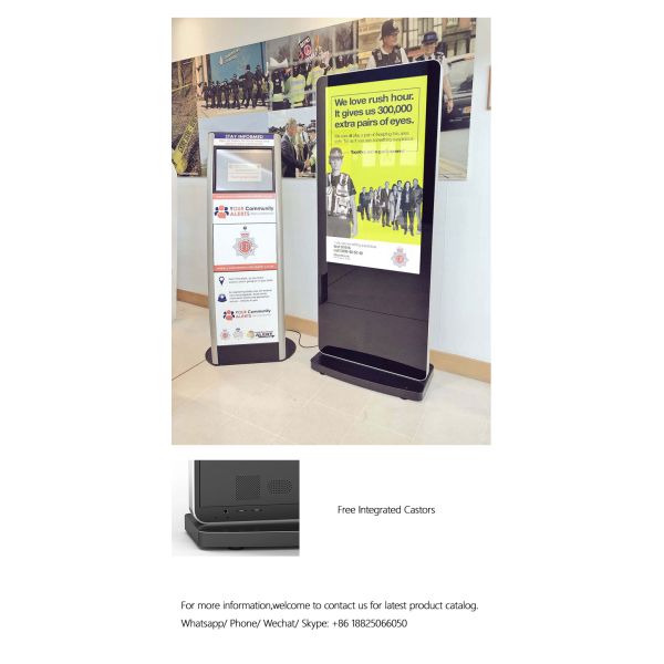 Freestanding 32 Inch Android Advertising Digital Posters With Infrared Touch USB Plug And Play