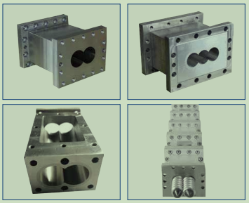 Parallel Twin Screw Extruder Accessories Barrel 38CrMoAIA 316L Block Design