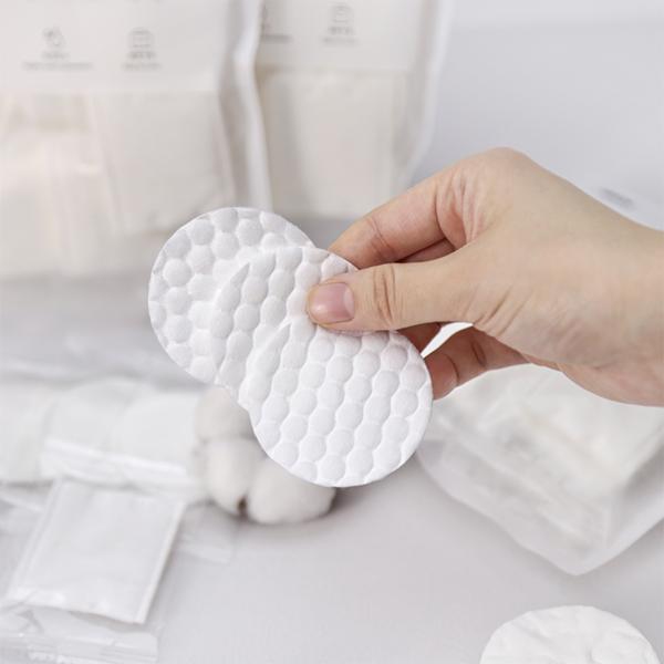 120 tampons ronds en coton pour le visage, tampons de maquillage en coton à 3 couches