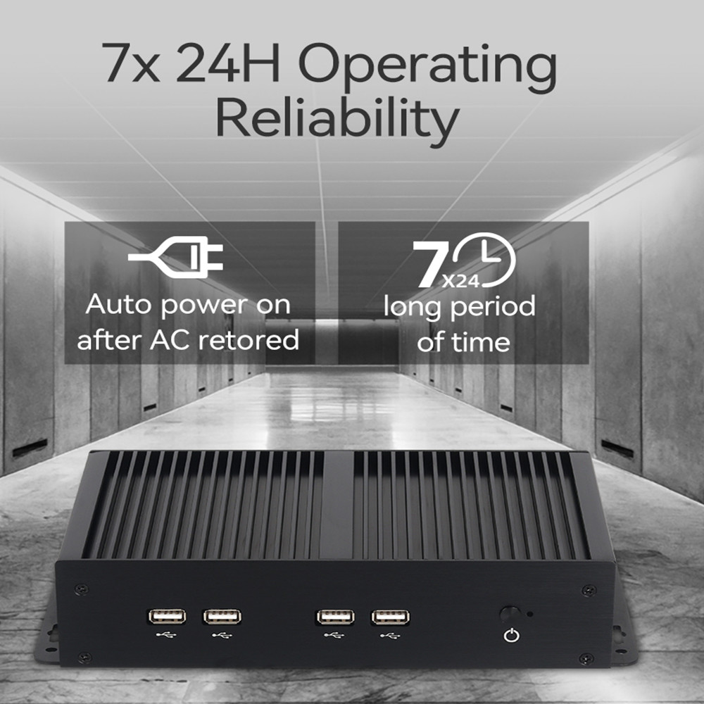 Процессоры Dual LAN 6COM без вентилятора Intel Mini PC Core Series Celeron 3855U с SSD MSATA
