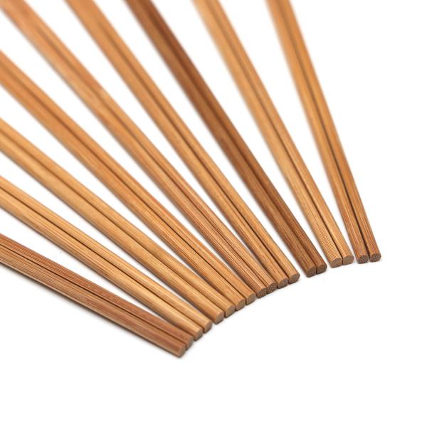 Brown Or Carbonized Color Bamboo Chopsticks 21cm/24cm 4.8mm-5.0mm