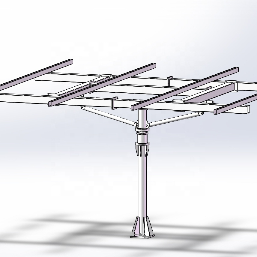 3kw Dual Axis Smart Solar Tracking System Wind Withstand Solar Tracker Ground Mount Solar Panel Tracking Systems