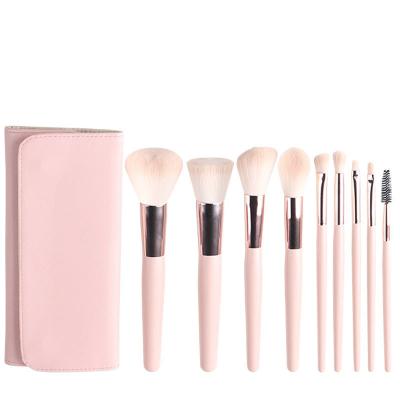 9 Pieces Cosmetic Makeup Brush Set Soft Synthetic Fibers Free Samples