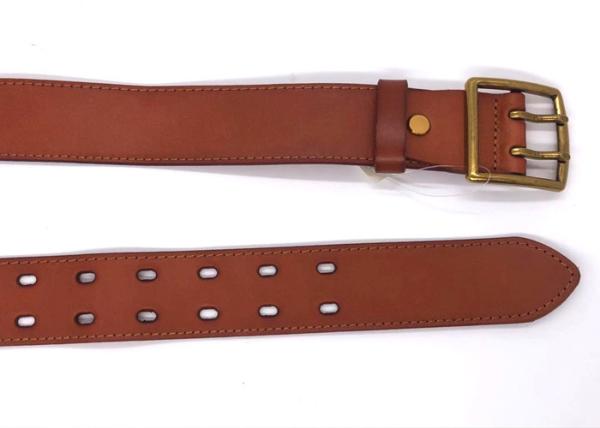 38mm Men'S Leather Double Prong Belt For Jeans Trousers