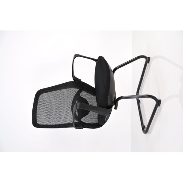 Low Back Ergonomic Mesh Office Chair Fixed Base for Visitor Staff Meeting