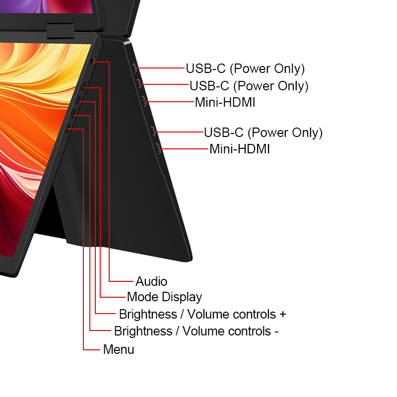 2.5K Foldable Computer Monitor QHD Metal Shell 16 Inch Portable Monitor