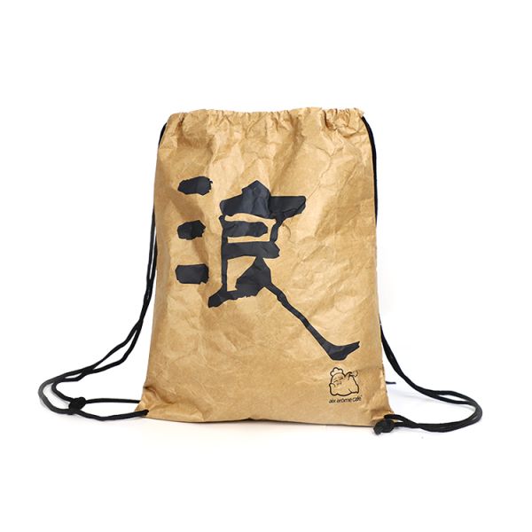 Durable Tyvek Tote Bag With Drawstring , Waterproof Brown Tyvek Paper Bags