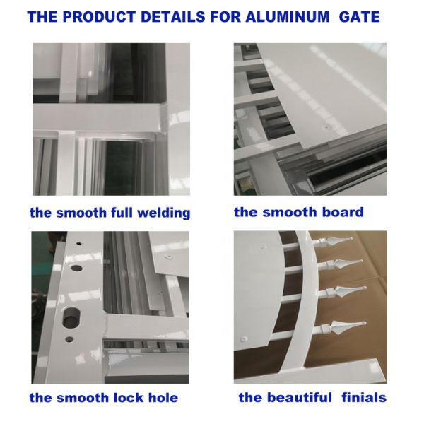 Порошок загородки декоративного копья безопасностью верхний орнаментальный алюминиевый покрыл сваренный