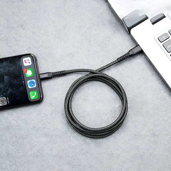 3A PD18W Type C To Lightning Cable Nylon Braded For Apple IPhone IPad MacBook