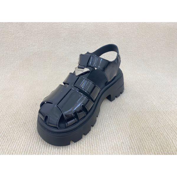 TPR Womens Silver Platform Sandals With Thick Soled And Cover Head