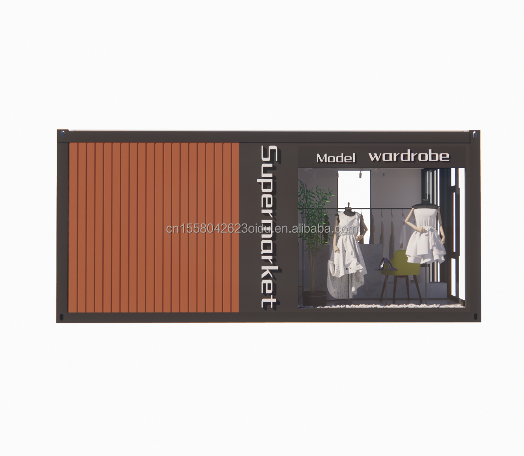 Galvanized Steel Bending Expandable Container Mobile Shop Clothing Showroom with Aluminum Alloy Windows and Modern Design