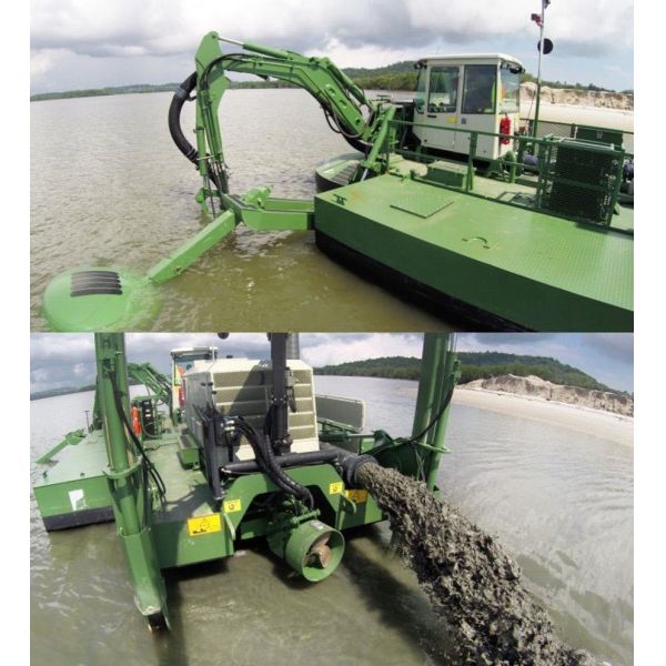 Sand Dredging Amphibious Dredger with 10m Dredging Depth 500m Discharging Distance